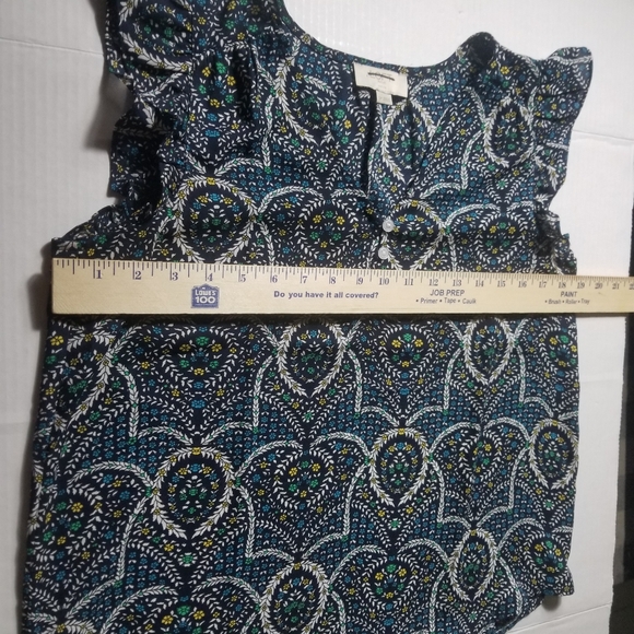 LOFT OUTLET FLUTTER SLEEVE TANK BLOUSE SIZE SMALL PETITE - Picture 7 of 12